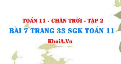 Bài 7 trang 33 Toán 11 Tập 2 Chân trời sáng tạo